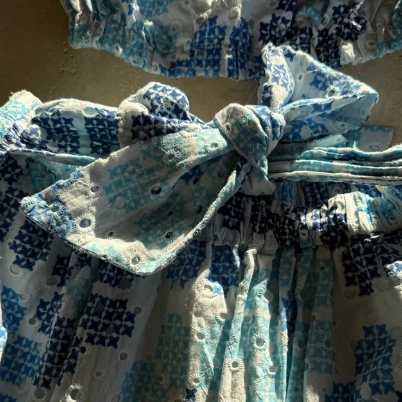 Fábula (by Farm Rio) Floral Blue Kids Matching Set - Picture 2 of 7